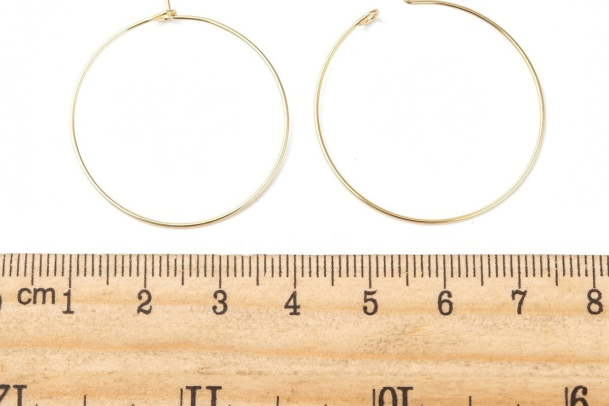 Tortite cercei otel inoxidabil auriu chirurgical 316, hoops 30mm (2 buc.)