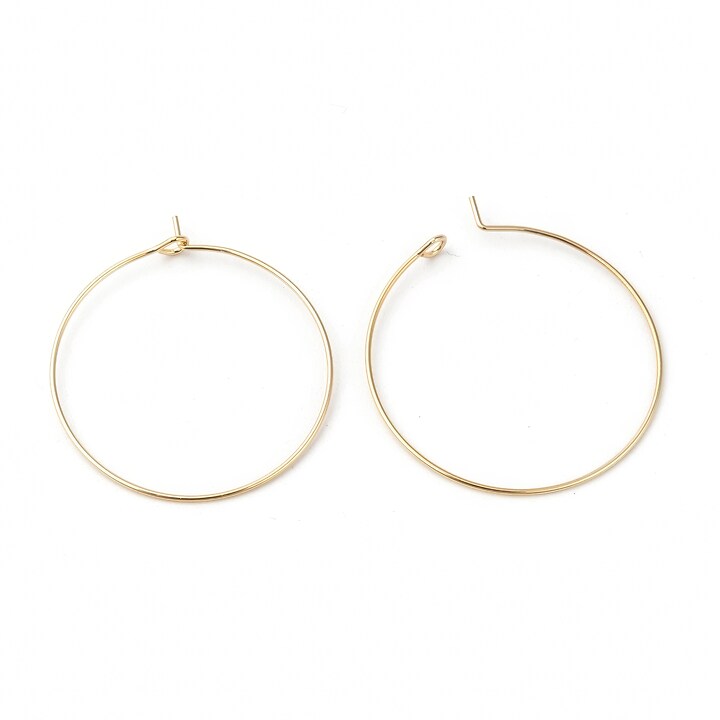 Tortite cercei otel inoxidabil auriu chirurgical 316, hoops 30mm (2 buc.)