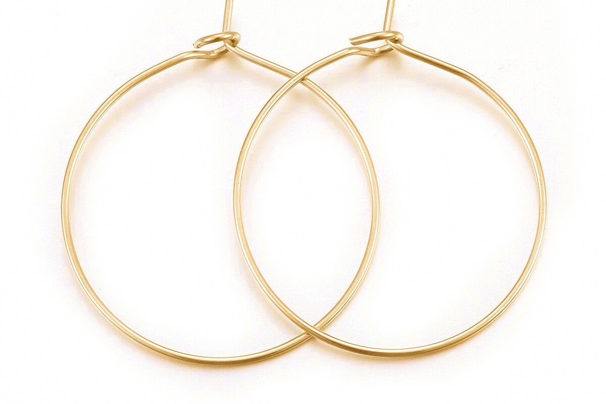 Tortite cercei otel inoxidabil auriu chirurgical 316, hoops 25mm (2 buc.)