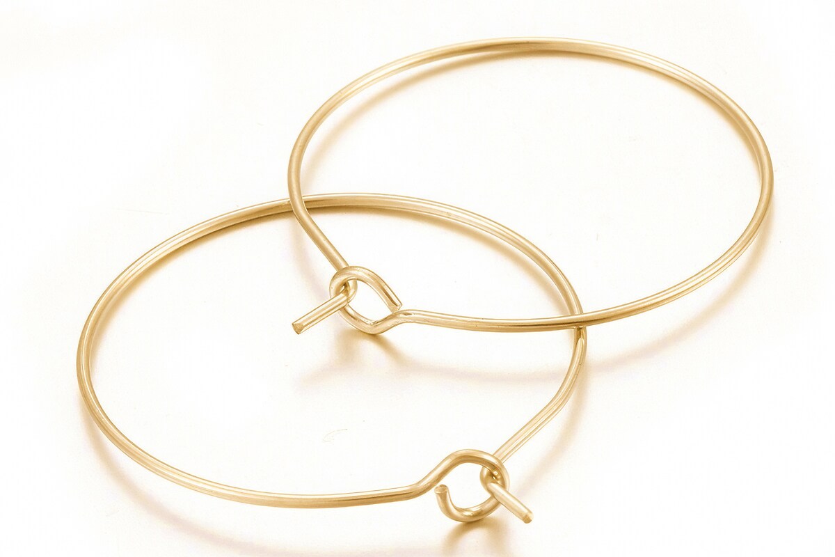 Tortite cercei otel inoxidabil auriu chirurgical 316, hoops 25mm (2 buc.)