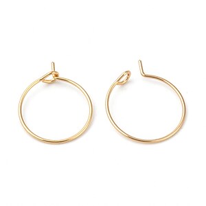 Tortite cercei otel inoxidabil auriu chirurgical 316, hoops 15mm (2 buc.)