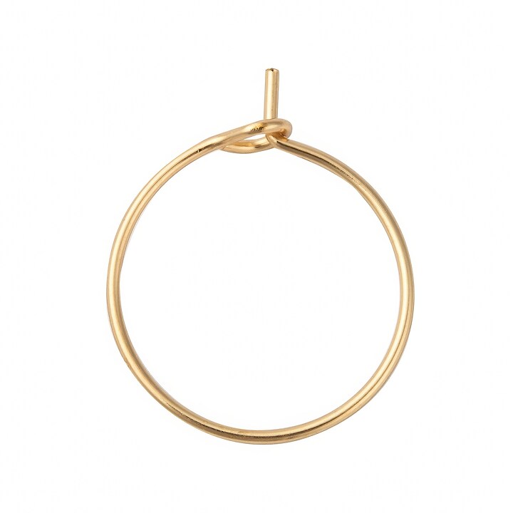 Tortite cercei otel inoxidabil auriu chirurgical 316, hoops 15mm (2 buc.)