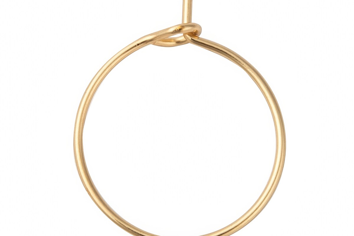 Tortite cercei otel inoxidabil auriu chirurgical 316, hoops 15mm (2 buc.)