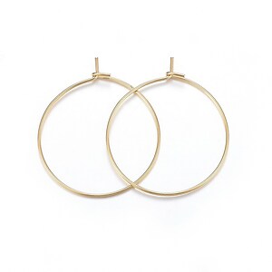 Tortite cercei otel inoxidabil auriu chirurgical 316, hoops 25mm (2 buc.)