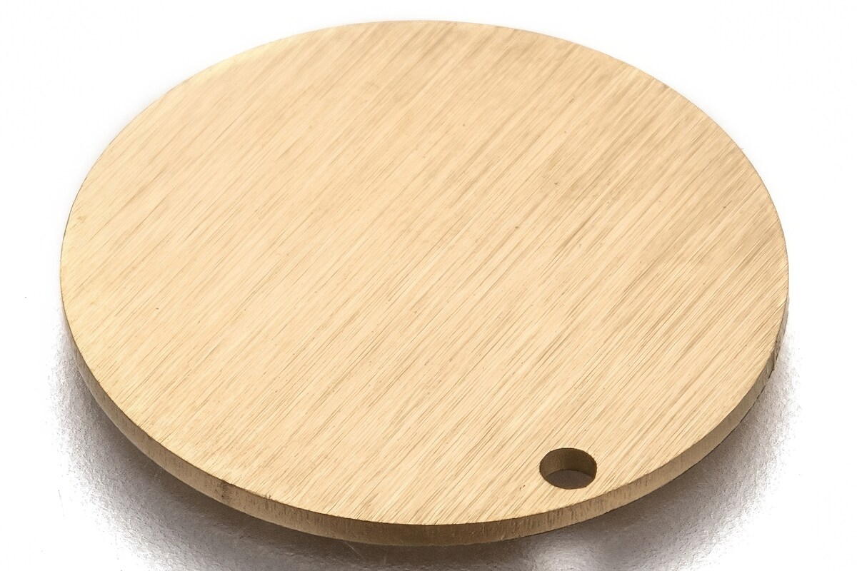 Pandantiv otel inoxidabil 304 auriu placat IP (ion plating), banut pentru stantat 20mm