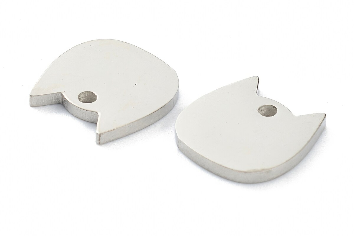 Pandantiv otel inoxidabil 304, pisica, model pentru stantat 11,5x11,5mm
