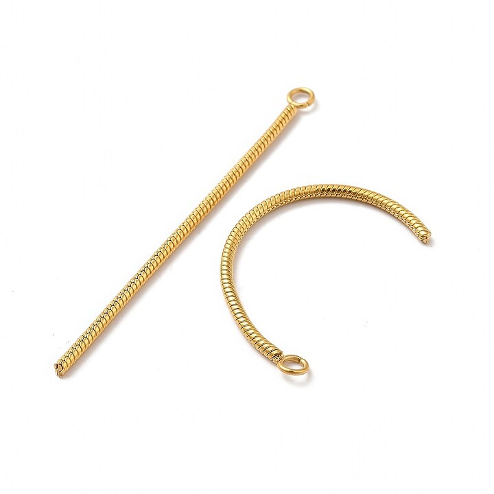 Pandantiv otel inoxidabil 201 auriu, 50mm