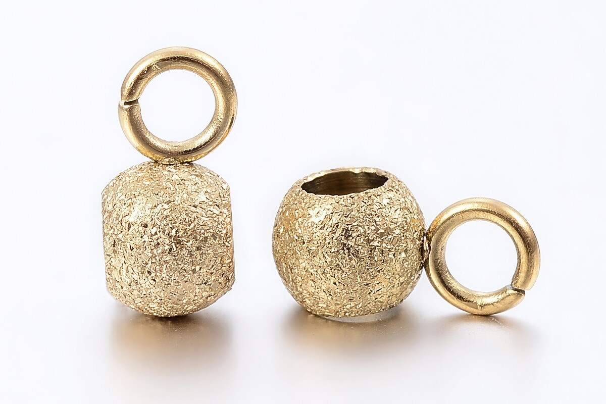 Agatatoare pandantiv otel inoxidabil 304 auriu, stardust, 7x4x3mm