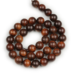 Sirag margele lemn Padauk African sfere 10mm