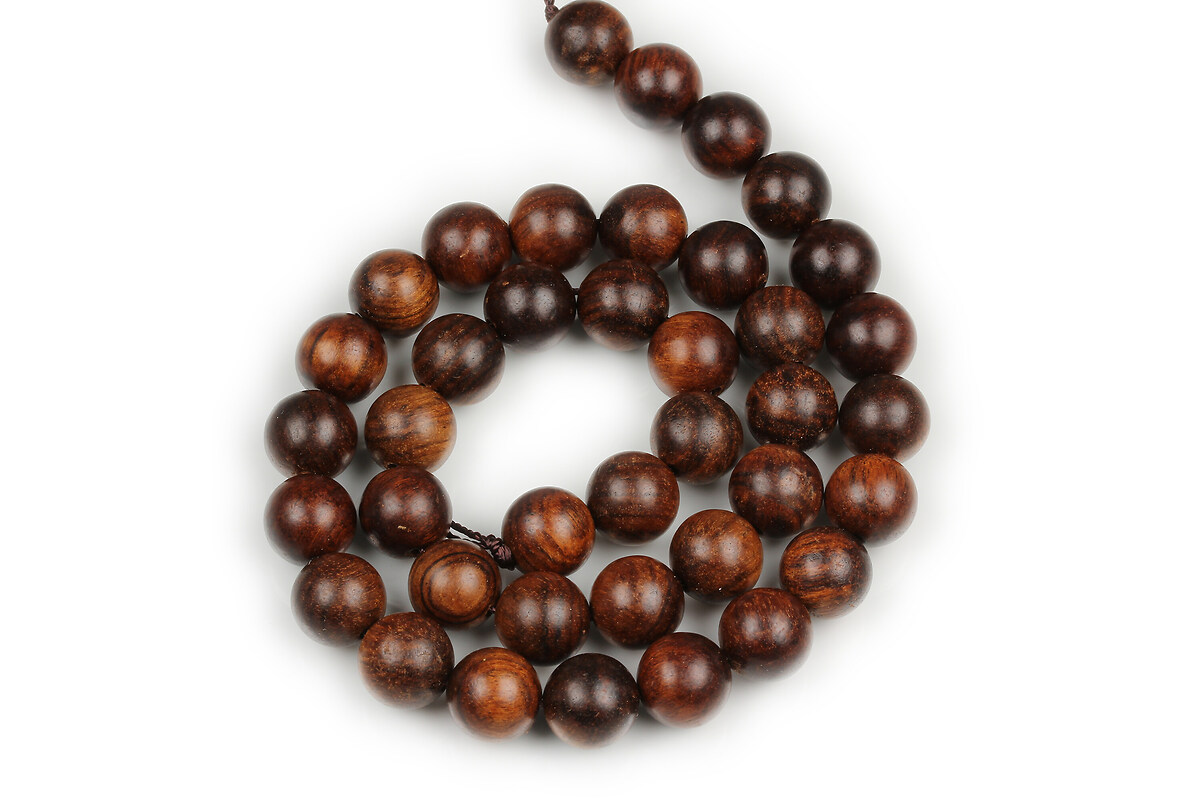 Sirag margele lemn Padauk African sfere 10mm