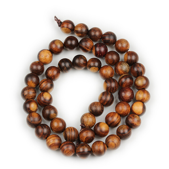 Sirag margele lemn natural sfere 8mm