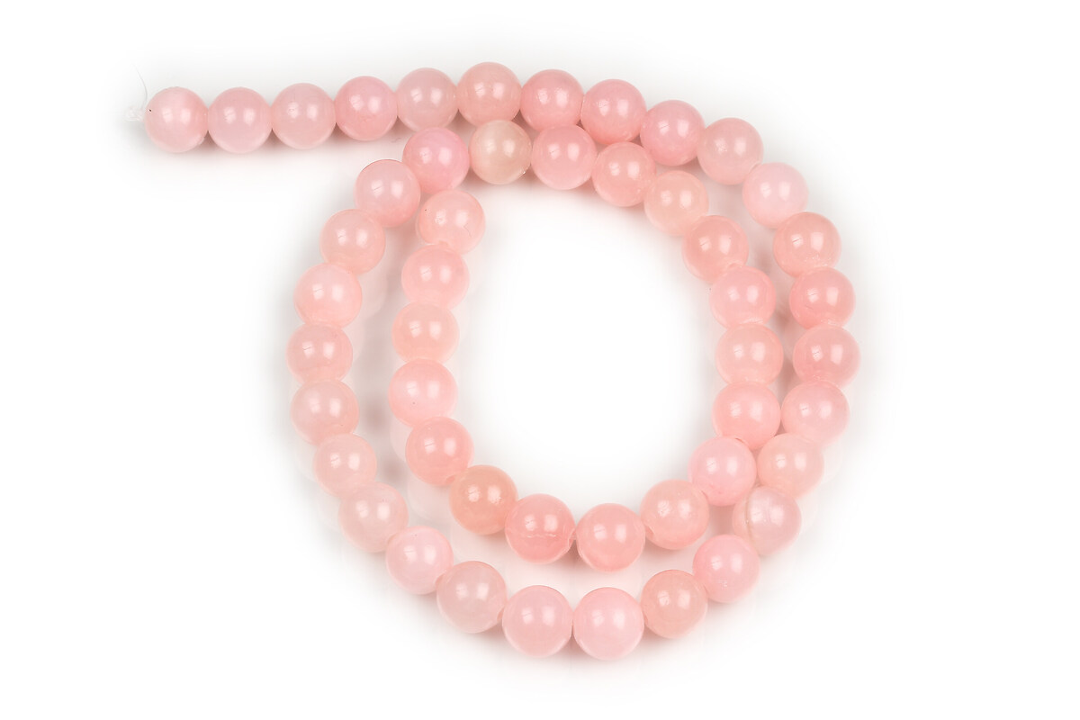 Margele jad sfere 8mm (sirag) - roz somon
