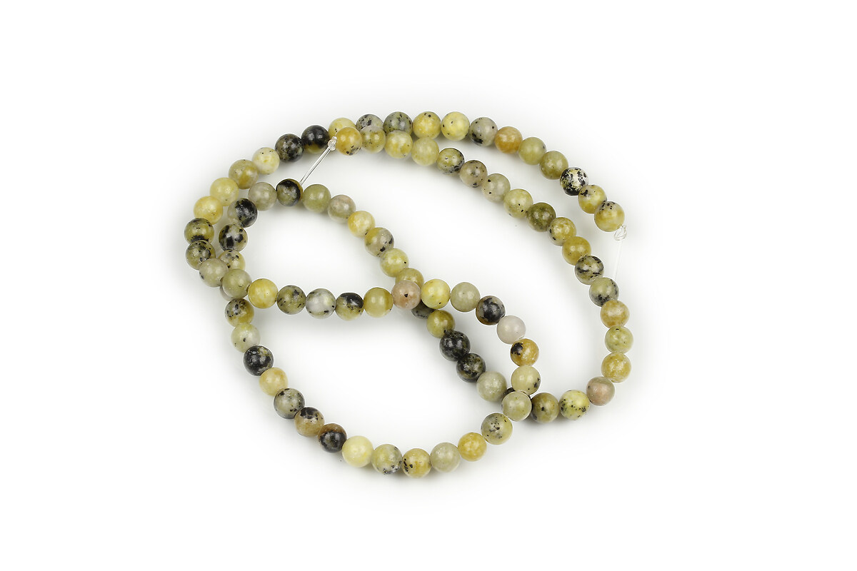 Margele jasp verde sfere 4mm (sirag)