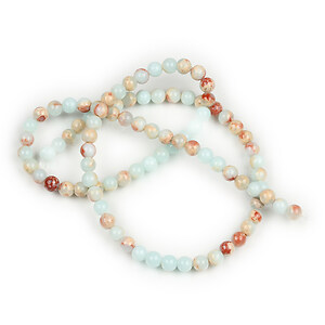 Margele regalite (jasp imperial) de sinteza sfere 4mm (sirag) - bleu maro