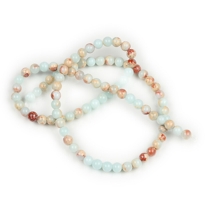 Margele regalite (jasp imperial) de sinteza sfere 4mm (sirag) - bleu maro