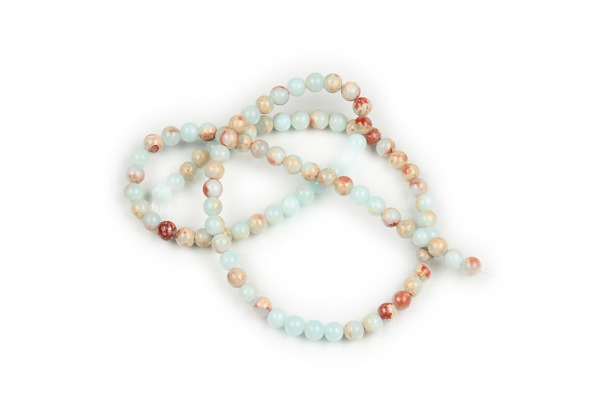 Margele regalite (jasp imperial) de sinteza sfere 4mm (sirag) - bleu maro