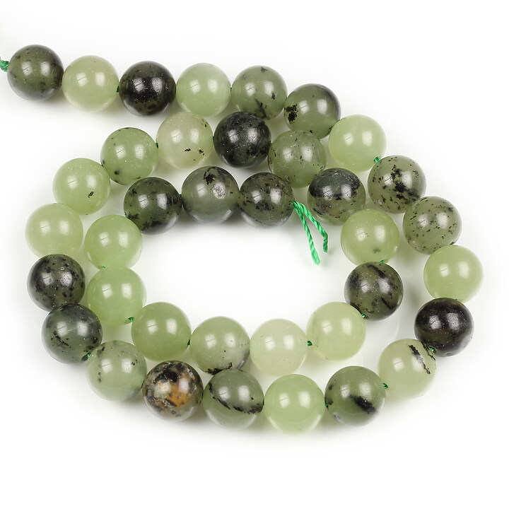 Margele calcedonie verde sfere 10mm (sirag)