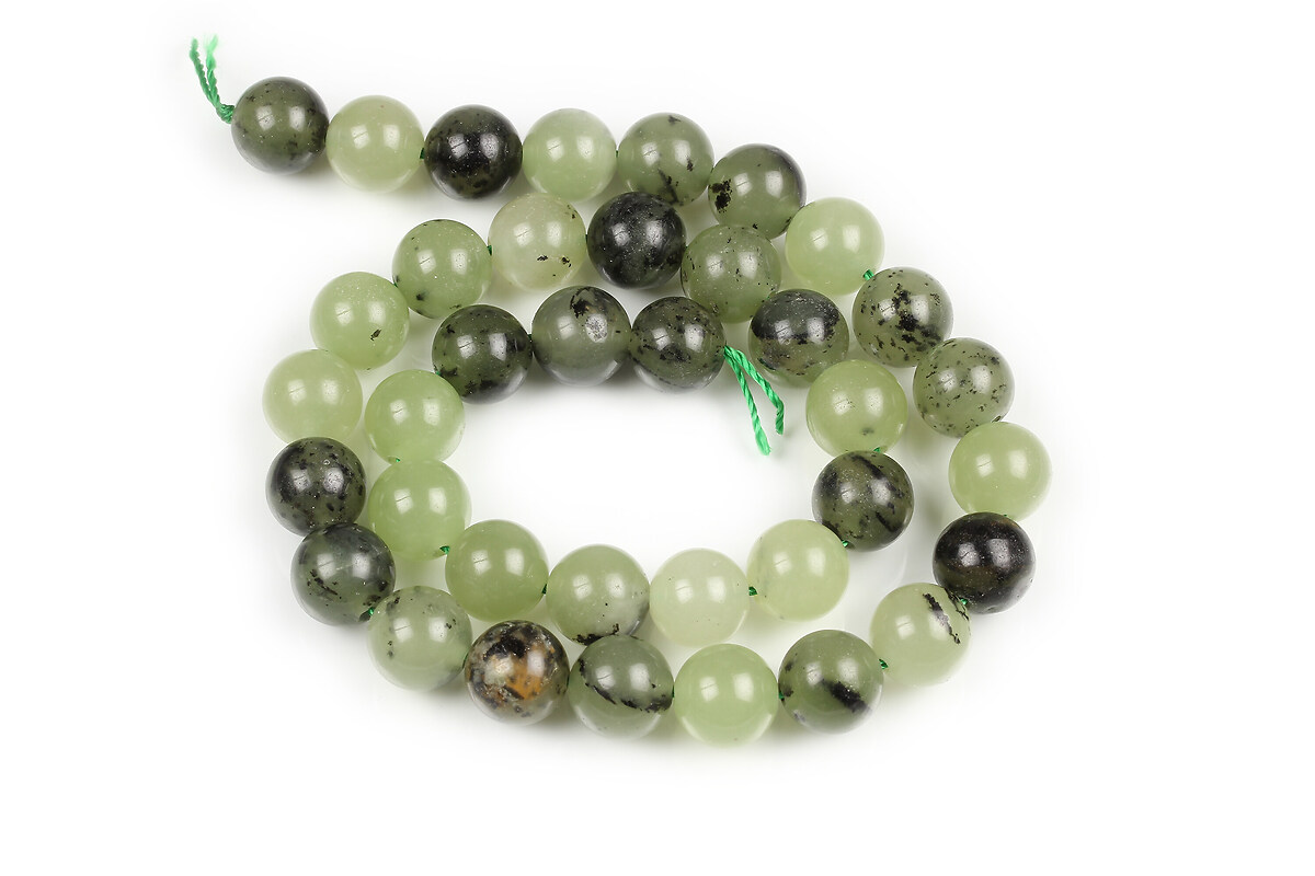 Margele calcedonie verde sfere 10mm (sirag)