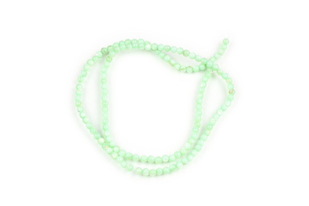Margele sidef sfere 2,5mm (sirag) - verde deschis