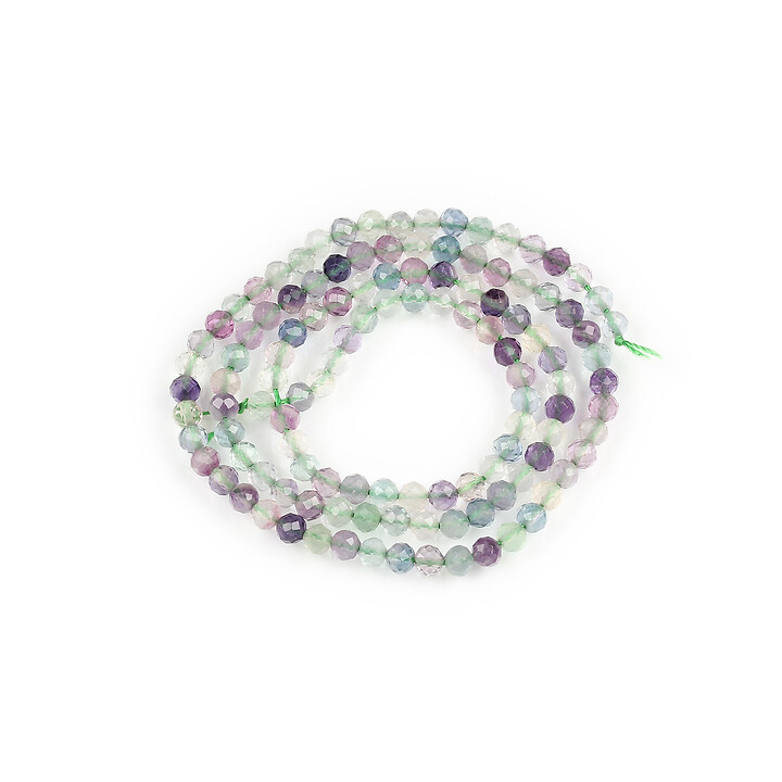 Margele fluorit sfere fatetate 3mm (sirag)