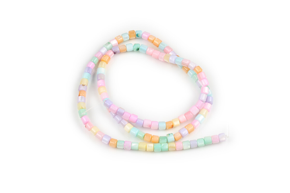 Margele sidef rondele Heishi 2,5x4mm (sirag) - multicolor