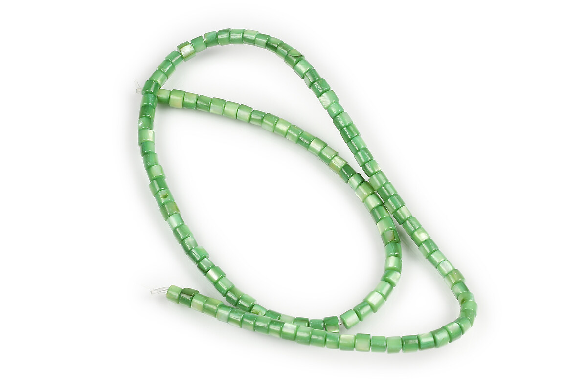 Margele sidef rondele Heishi 2,5x4mm (sirag) - verde