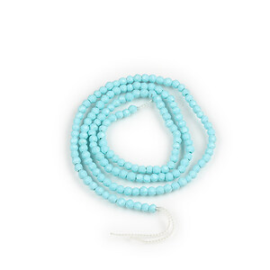 Margele howlit albastru sfere fatetate 3mm (sirag)