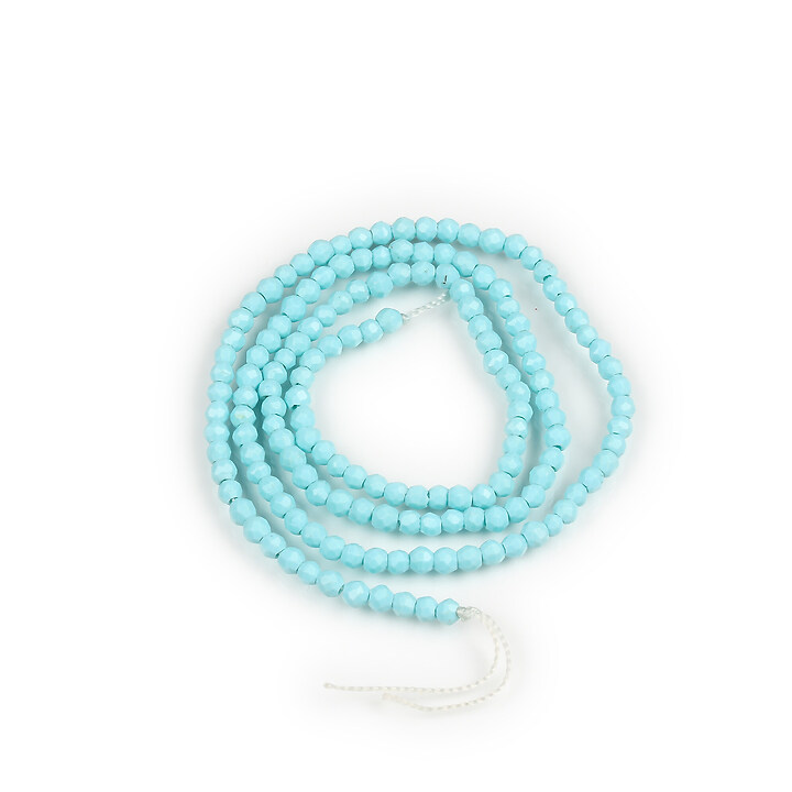 Margele howlit albastru sfere fatetate 3mm (sirag)