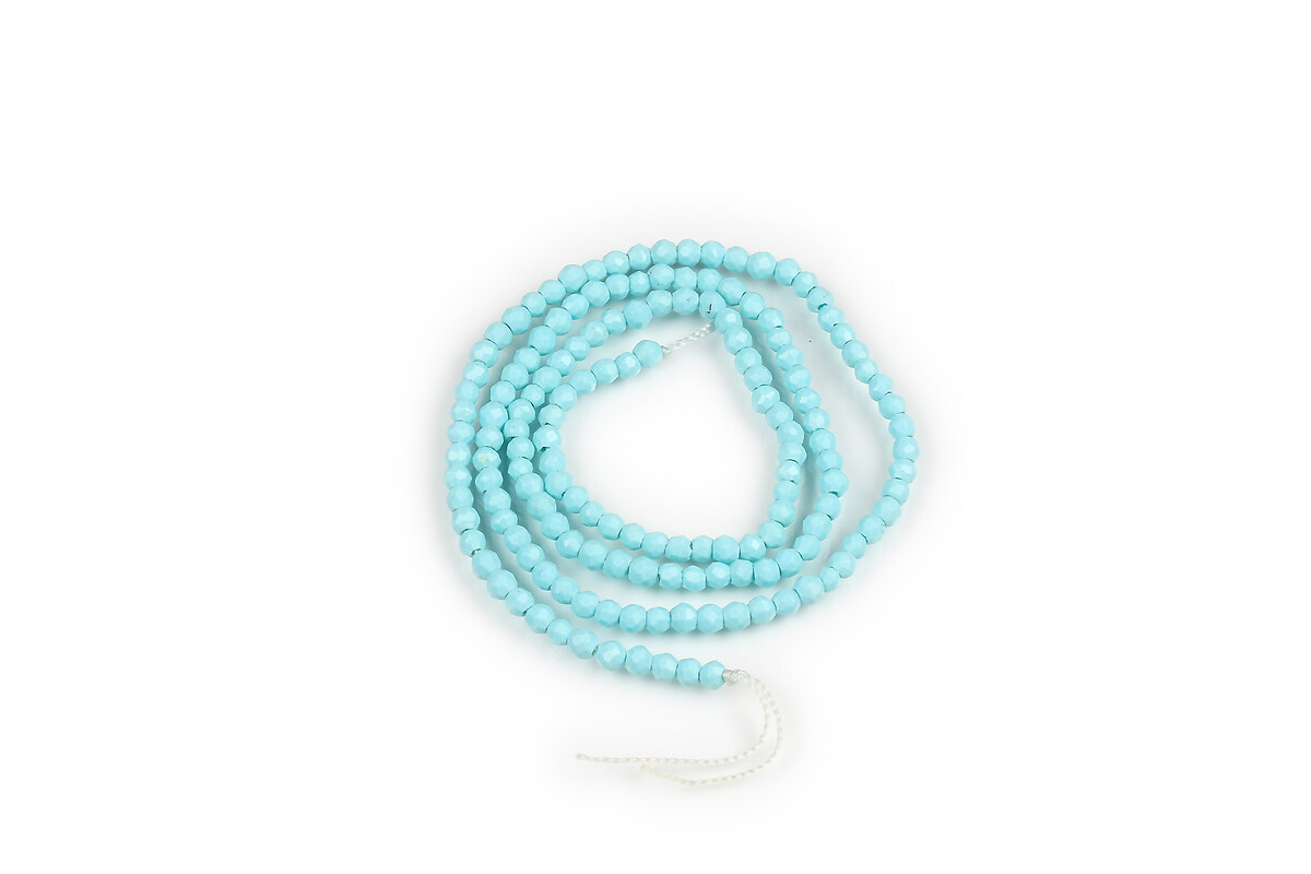 Margele howlit albastru sfere fatetate 3mm (sirag)