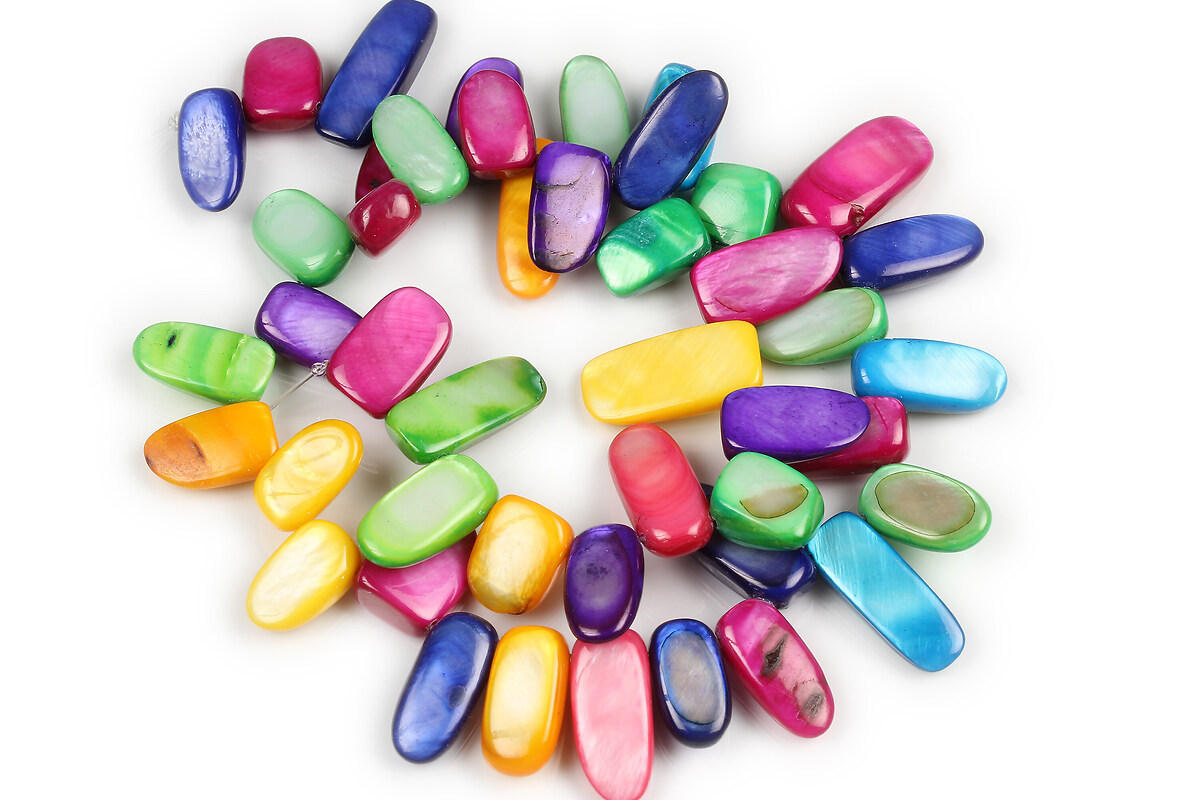 Margele sidef briolete 14-22x7-9mm (sirag) - mix