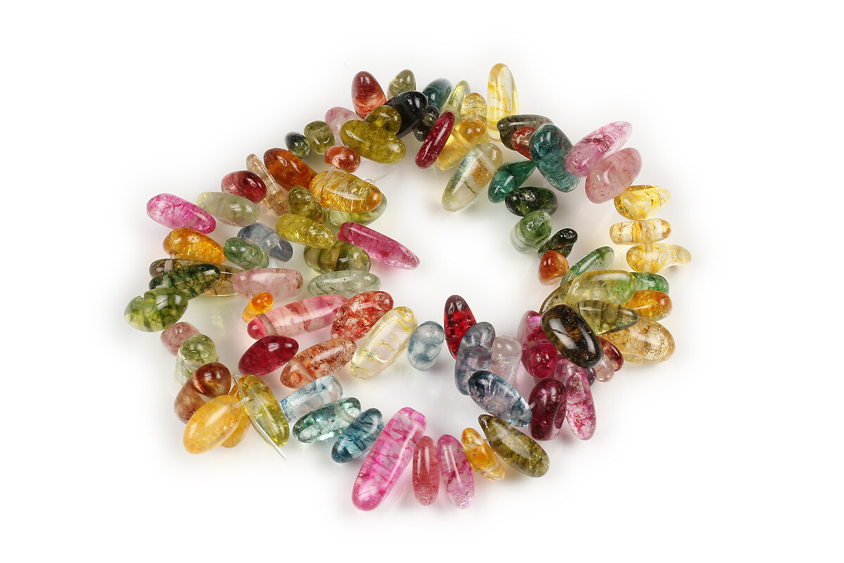 Margele cuart de stanca nuggets 8-18x6-7mm (sirag) - mix 