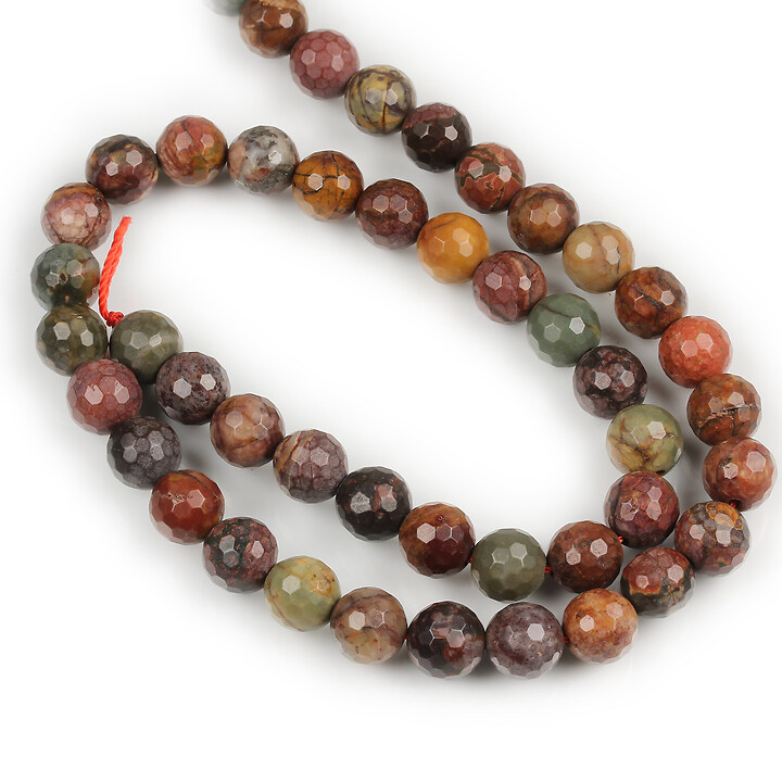 Margele Picasso Jasper sfere fatetate 8mm (sirag)