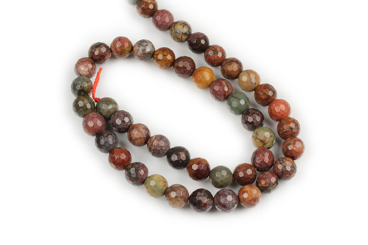 Margele Picasso Jasper sfere fatetate 8mm (sirag)