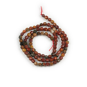 Margele Picasso Jasper sfere fatetate biconic 4-4,5mm (sirag)