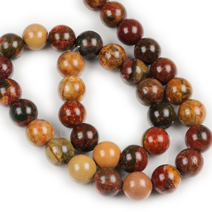 Margele Picasso Jasper sfere 12mm (sirag)