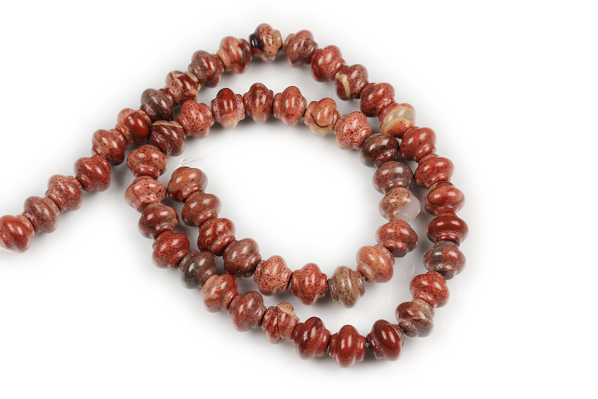 Margele Picture Jasper rondele bombate 7x9mm (sirag)