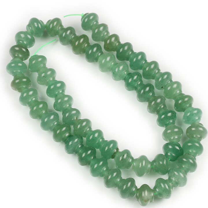 Margele aventurin verde rondele bombate 7x9mm (sirag)