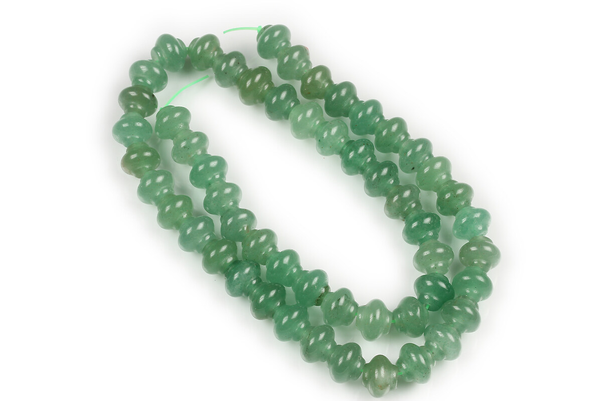 Margele aventurin verde rondele bombate 7x9mm (sirag)
