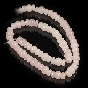 Margele cuart roz model vaza 14x8mm (sirag)