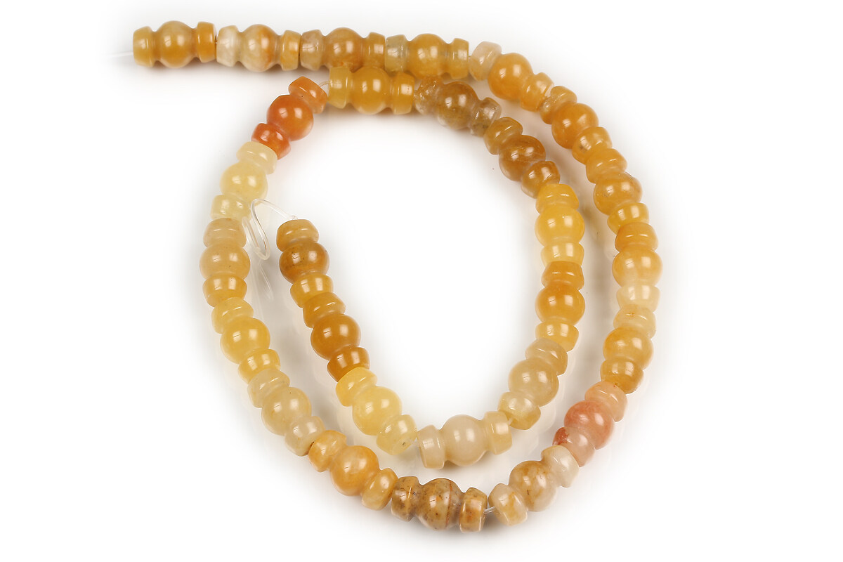 Margele topaz jad model vaza 14x8mm (sirag)