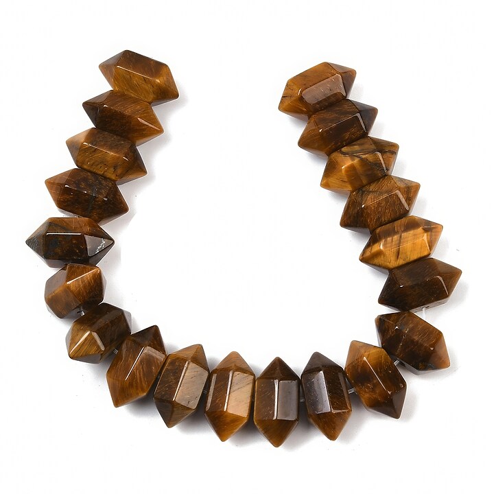 Margele ochi de tigru rondele mari fatetate 11x20mm (sirag scurt)