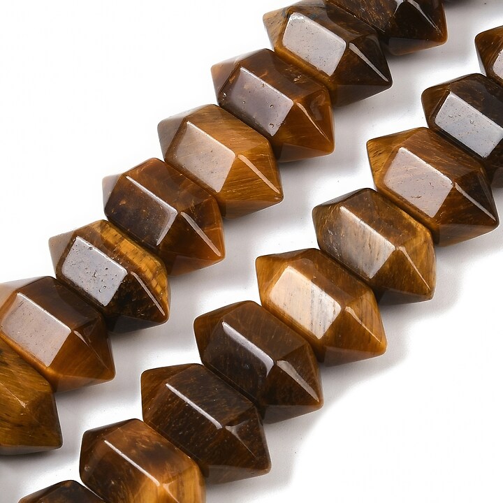 Margele ochi de tigru rondele mari fatetate 11x20mm (sirag scurt)