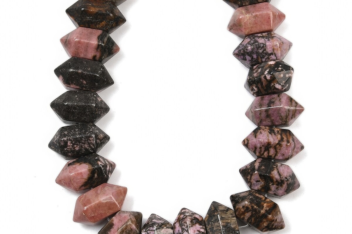 Margele rodonit rondele mari fatetate 11x20mm (sirag scurt)