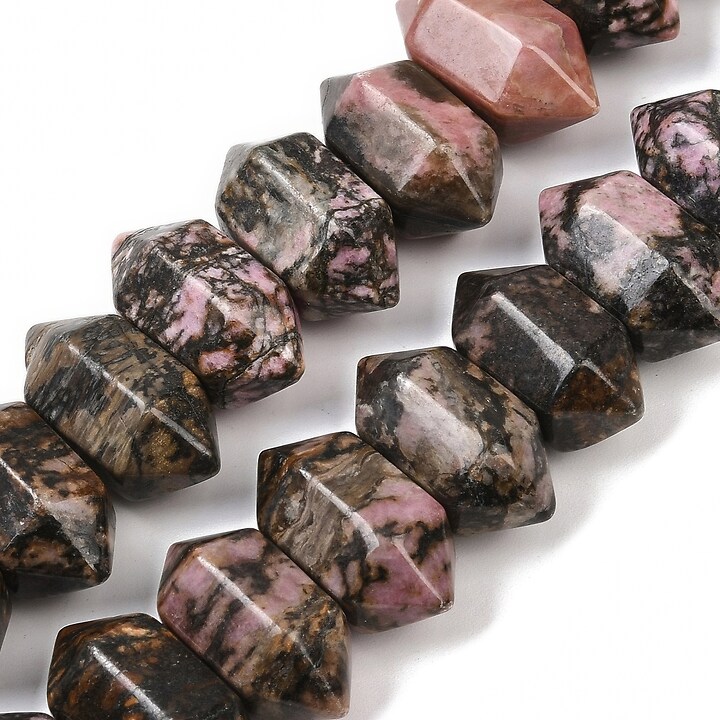 Margele rodonit rondele mari fatetate 11x20mm (sirag scurt)