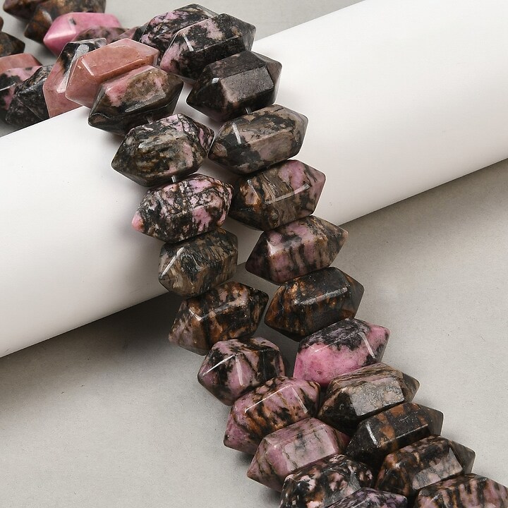 Margele rodonit rondele mari fatetate 11x20mm (sirag scurt)