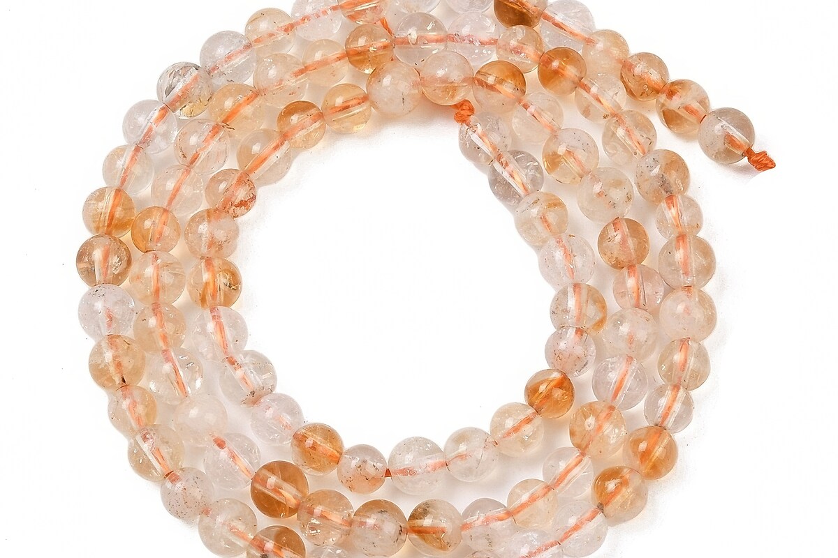 Margele citrine sfere 4mm (sirag)