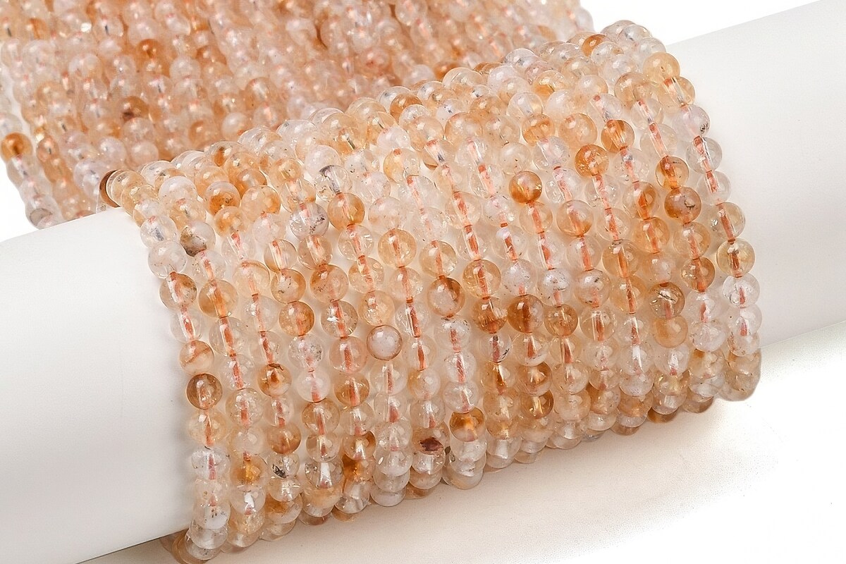 Margele citrine sfere 4mm (sirag)