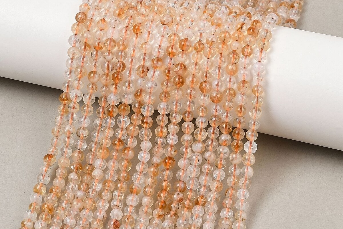 Margele citrine sfere 4mm (sirag)