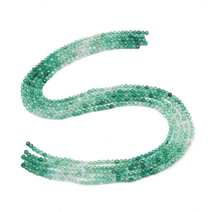 Margele onix verde sfere fatetate 3mm (sirag)