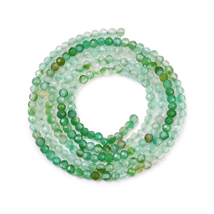 Margele onix verde sfere fatetate 2mm (sirag)